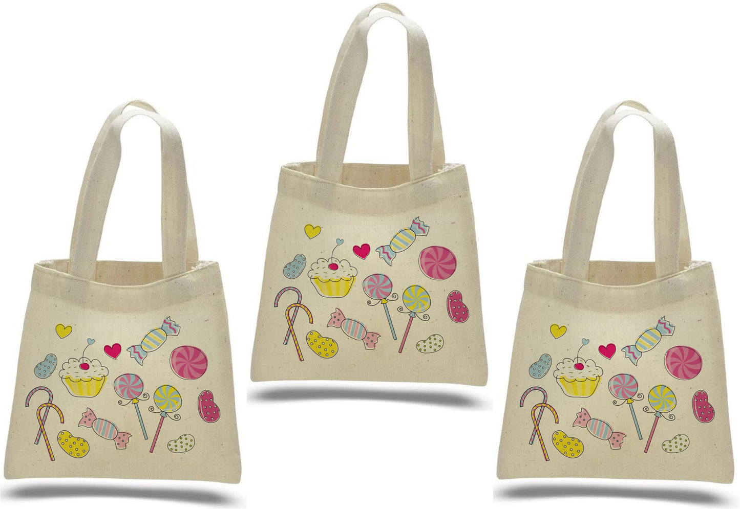 Candy Themed Party Favor Bags - Set of Three Bags