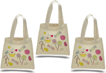 Candy Themed Party Favor Bags - Set of Three Bags