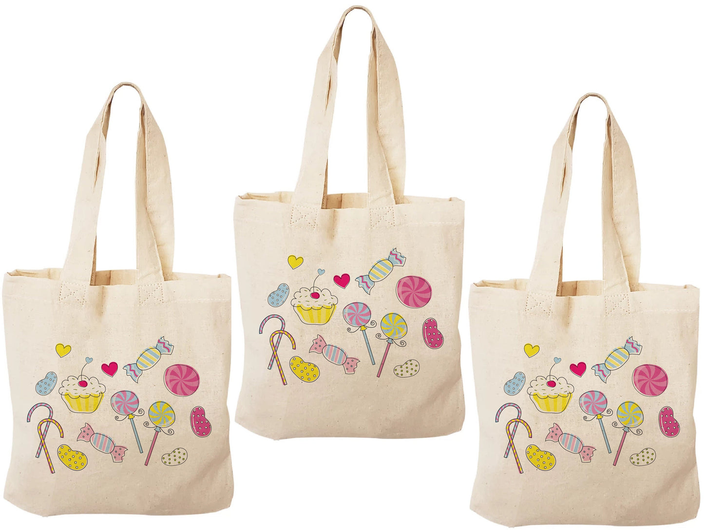 Candy Themed Party Favor Bags - Set of Three Bags