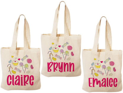 Personalized Candy Party Favor Bags - Set of Three Bags
