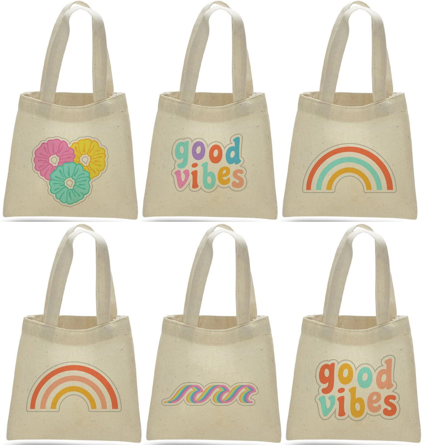 Teen Girl Birthday Party Bags - Set of Six Bags