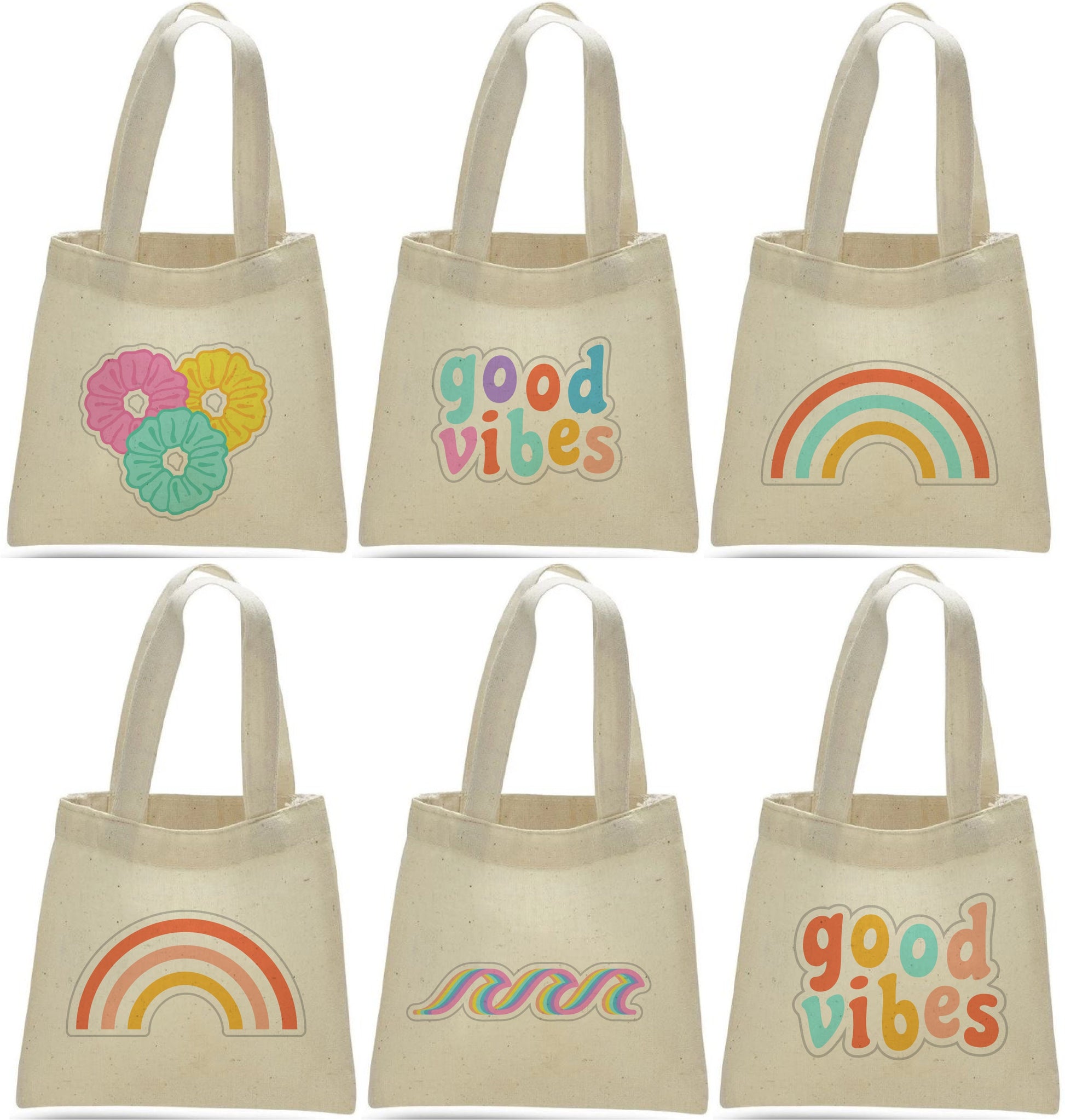 Teen Girl Birthday Party Bags - Set of Six Bags