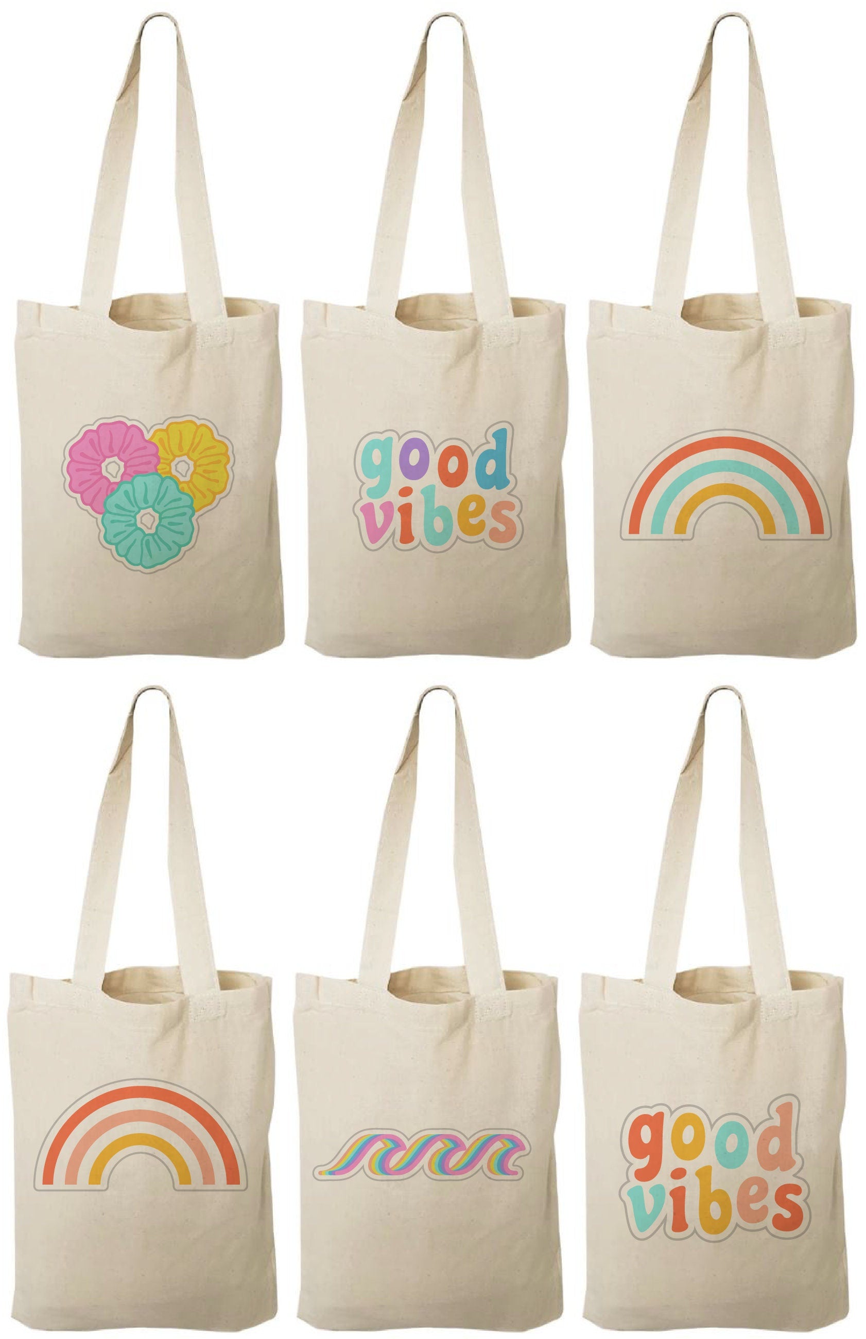 Teen Girl Birthday Party Bags - Set of Six Bags