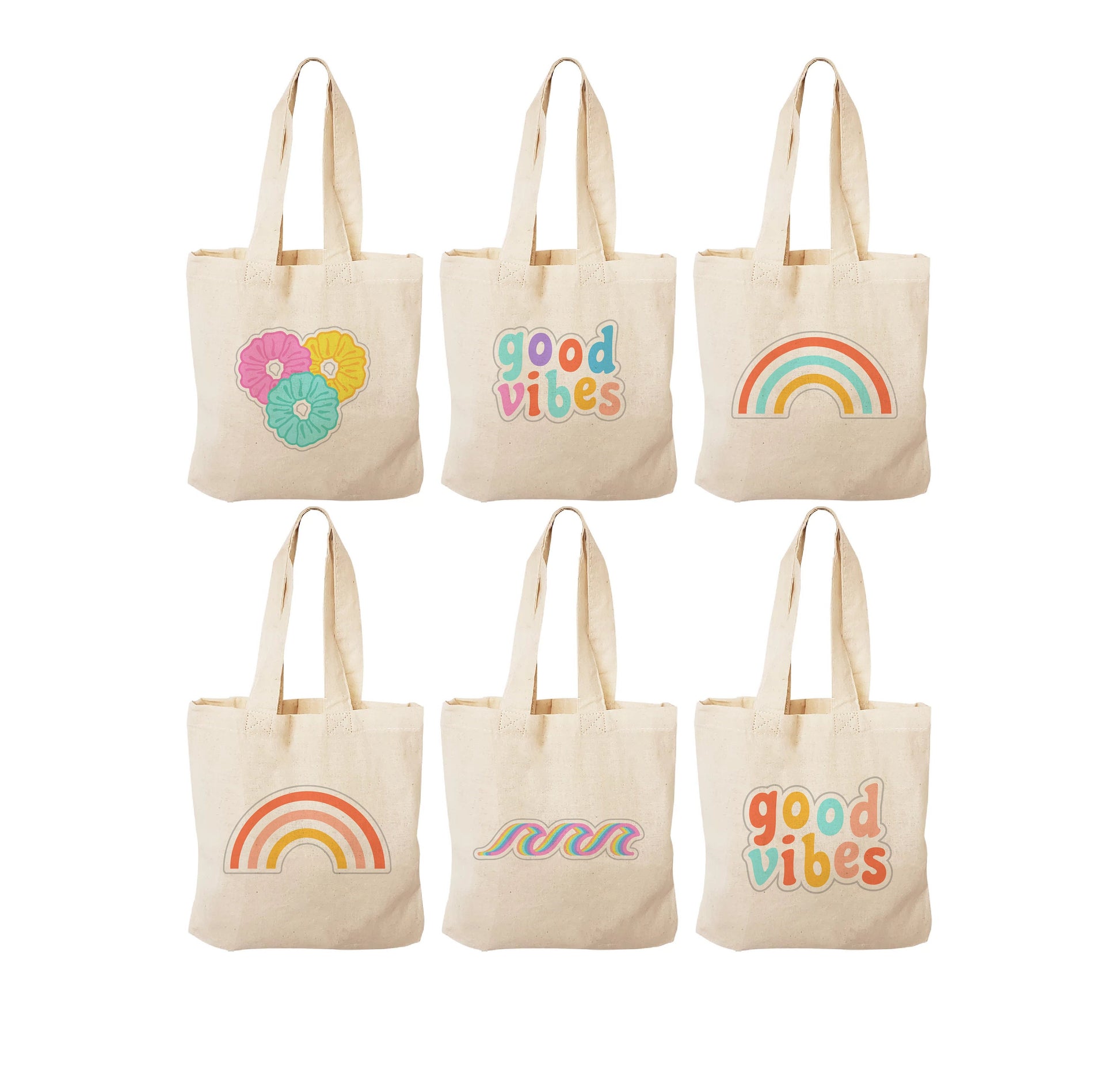 Teen Girl Birthday Party Bags - Set of Six Bags