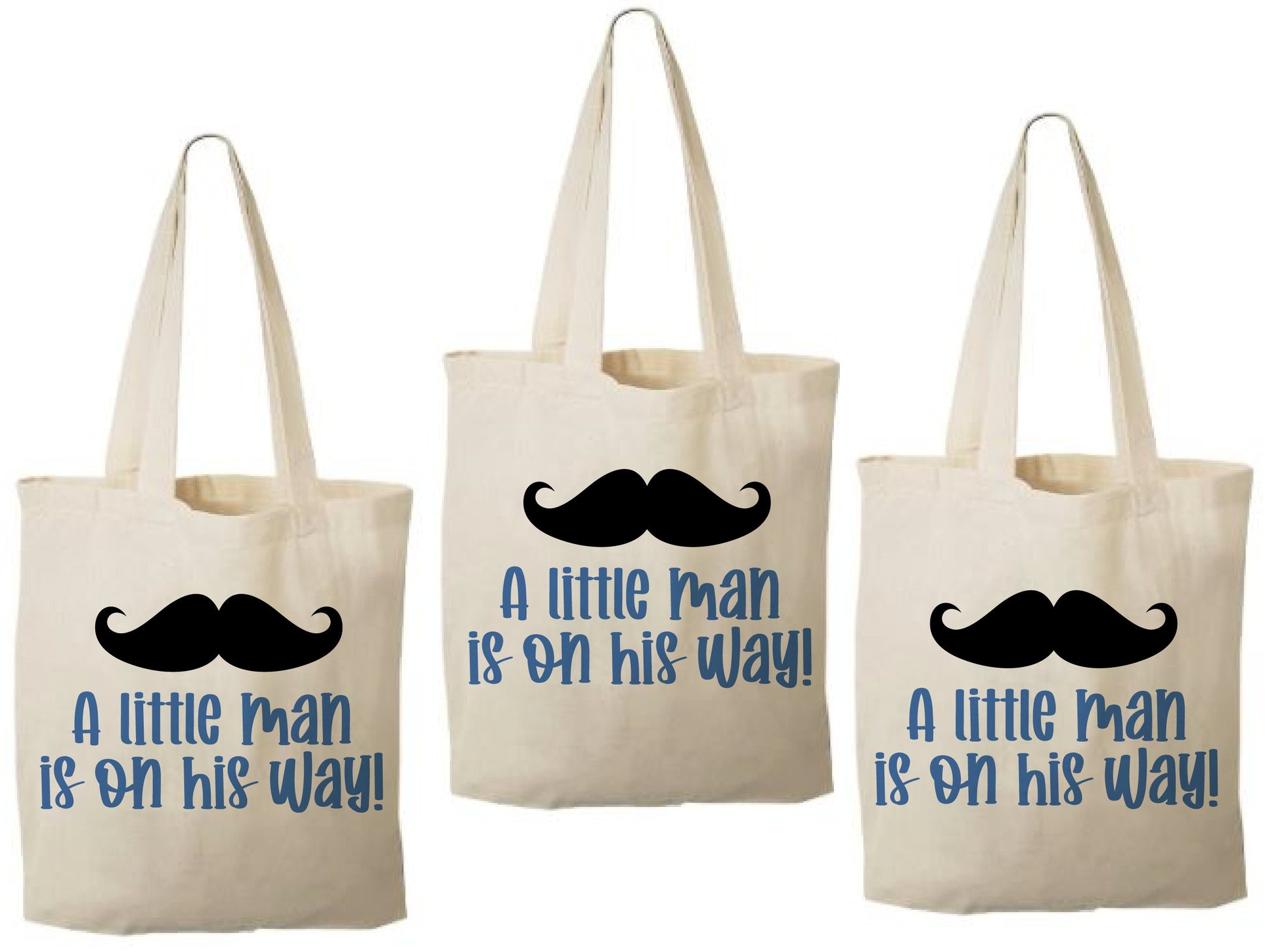 Little Man Mustache Baby Shower Favor Bags - It's A Boy Treat Bags