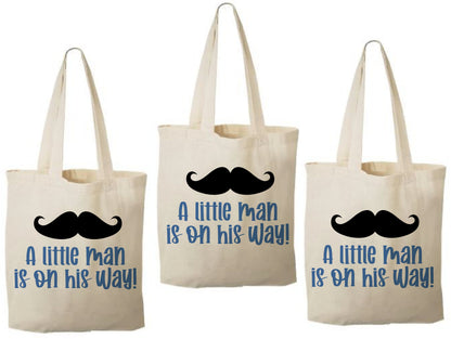 Little Man Mustache Baby Shower Favor Bags - It's A Boy Treat Bags