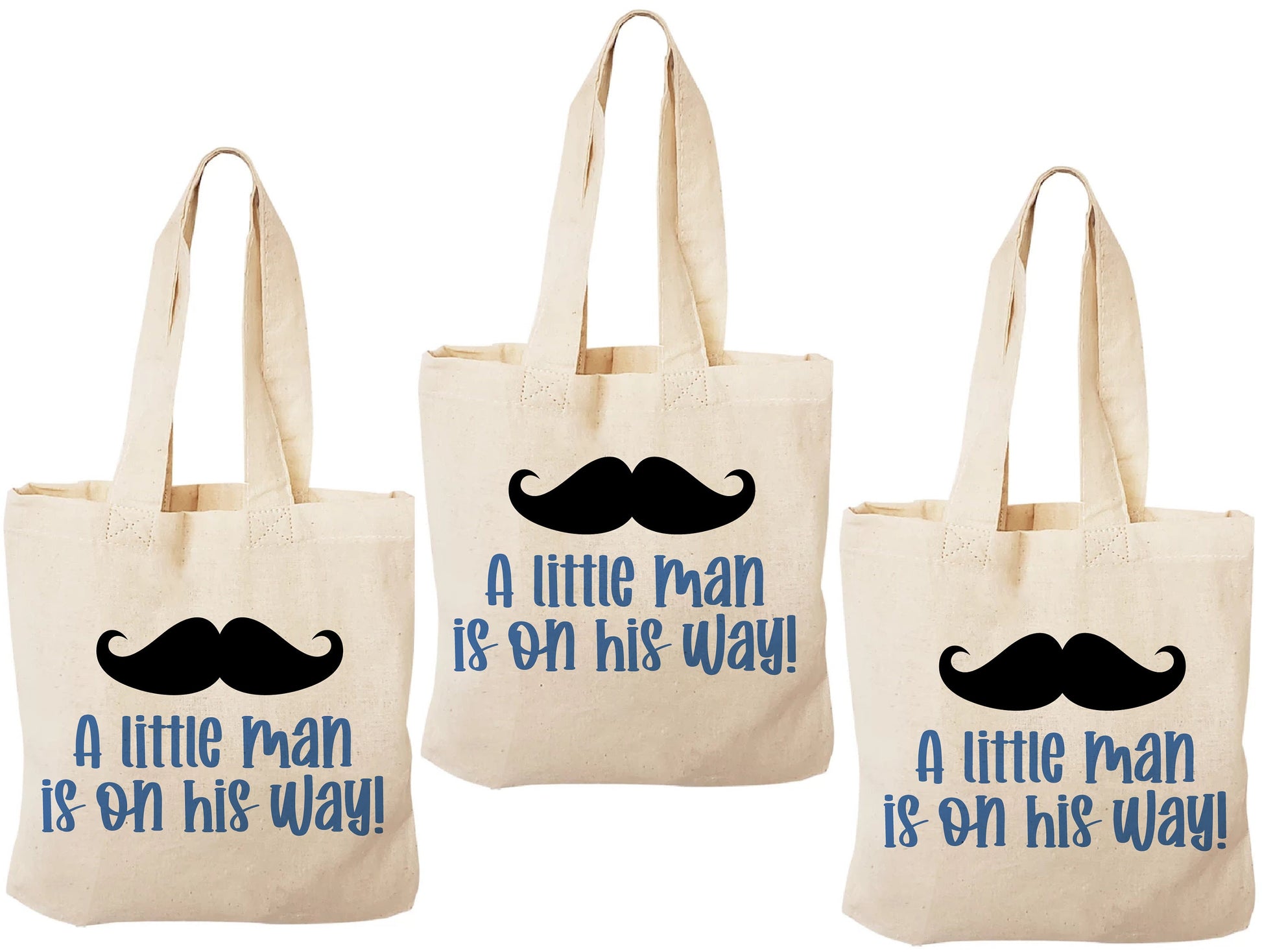 Little Man Mustache Baby Shower Favor Bags - It's A Boy Treat Bags