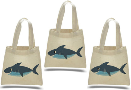 Shark Party Favor Bags - Perfect for Shark or Ocean Themed Parties! - Set of Three Bags