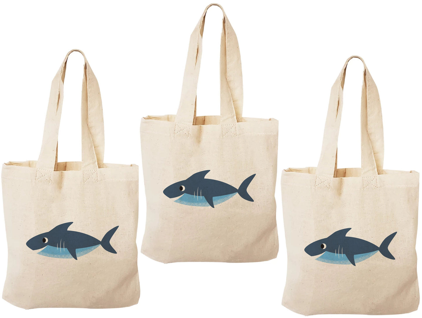 Shark Party Favor Bags - Perfect for Shark or Ocean Themed Parties! - Set of Three Bags