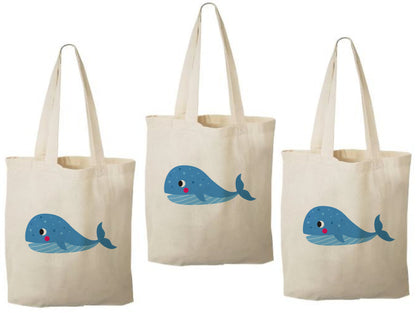 Whale Party Favor Bags - Perfect for Whale or Ocean Themed Parties & Events! - Set of Three Bags