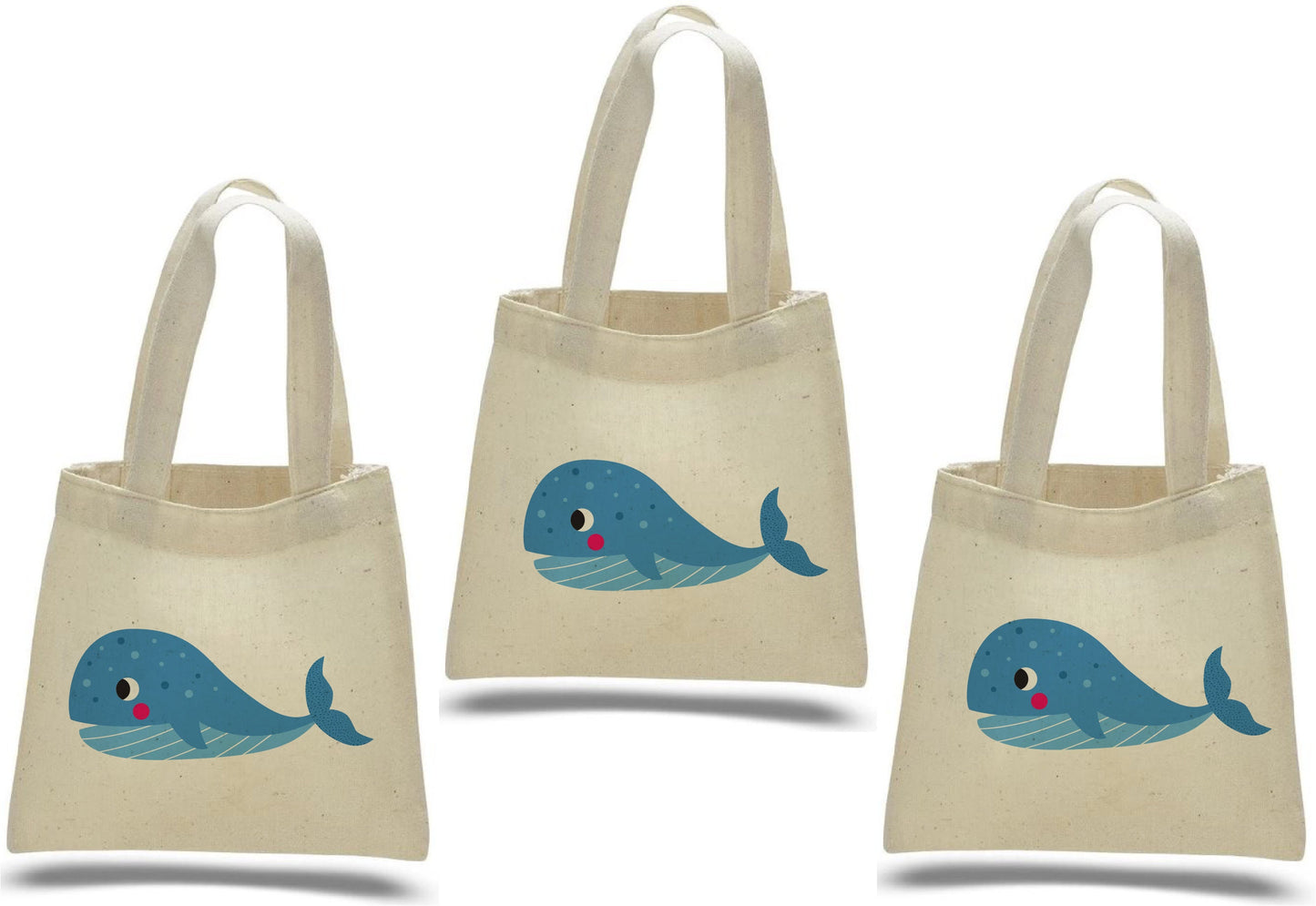 Whale Party Favor Bags - Perfect for Whale or Ocean Themed Parties & Events! - Set of Three Bags