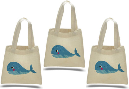 Whale Party Favor Bags - Perfect for Whale or Ocean Themed Parties & Events! - Set of Three Bags