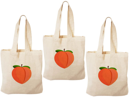 Peach Party Favor Bags - Perfect for Peach Themed Parties & Events! - Set of Three Bags