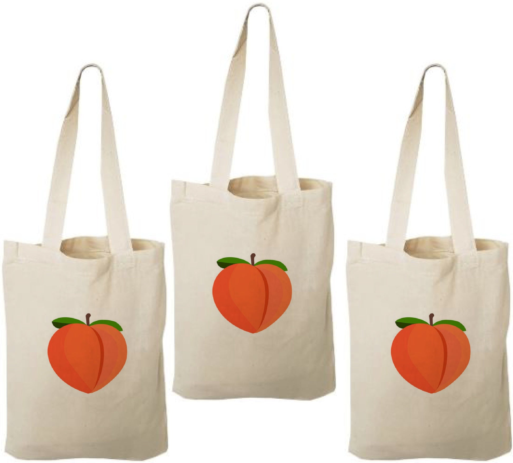 Peach Party Favor Bags - Perfect for Peach Themed Parties & Events! - Set of Three Bags