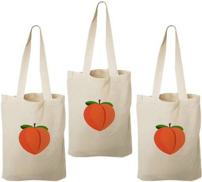 Peach Party Favor Bags - Perfect for Peach Themed Parties & Events! - Set of Three Bags