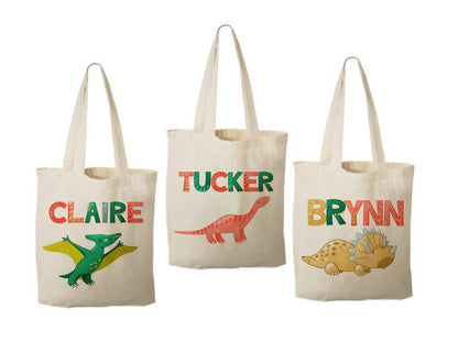 3 Dinosaur Party Favor Bags