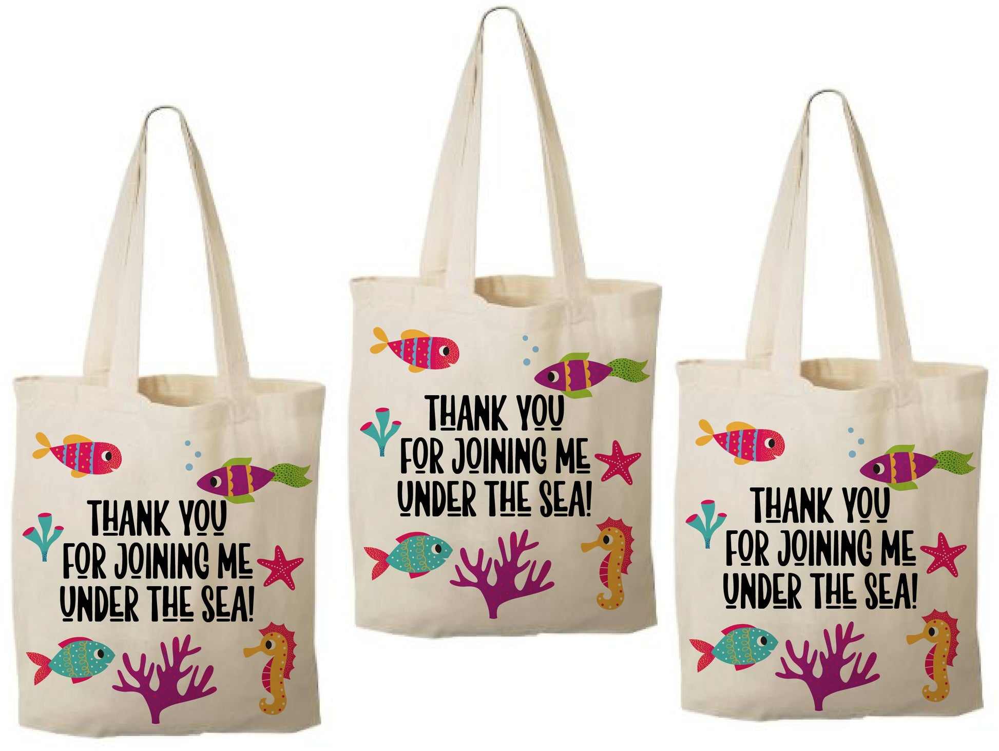 Under The Sea Party Favor Bags - Set of Three Bags