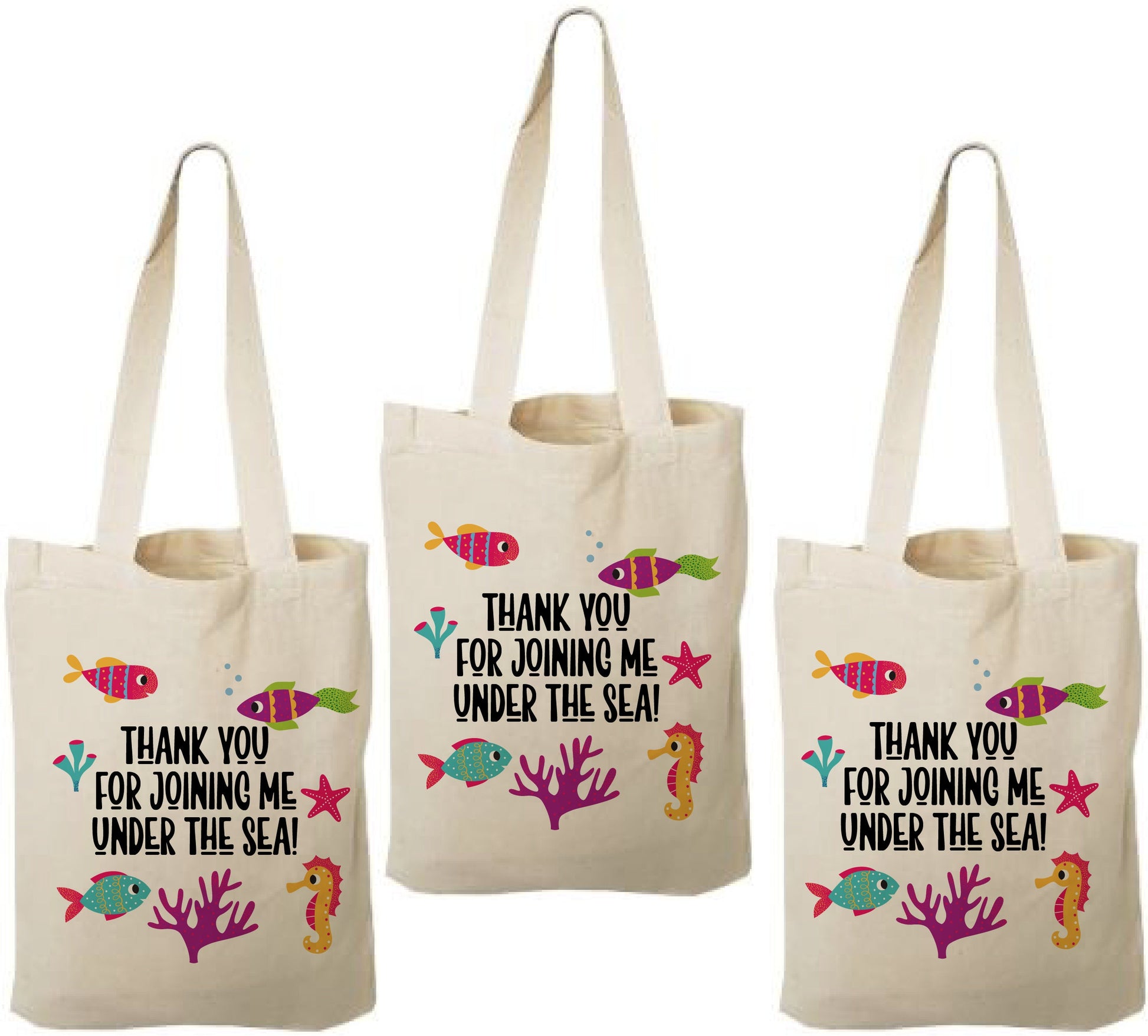 Under The Sea Party Favor Bags - Set of Three Bags