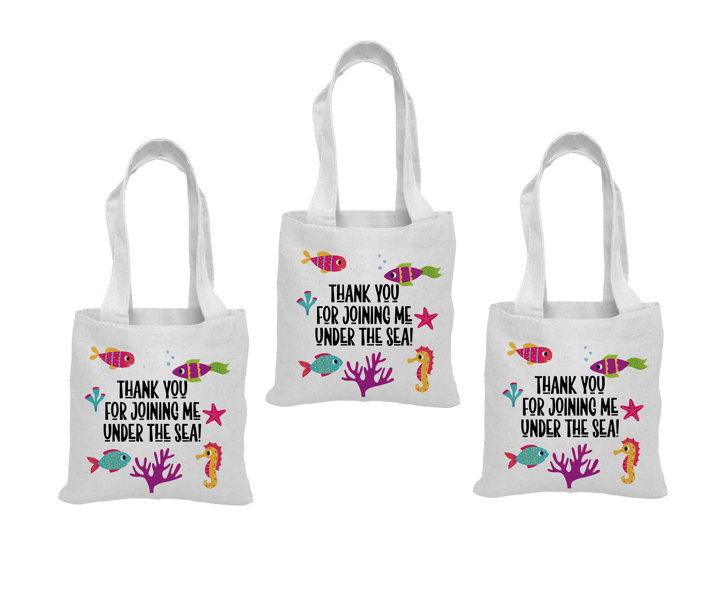 Under The Sea Party Favor Bags - Set of Three Bags