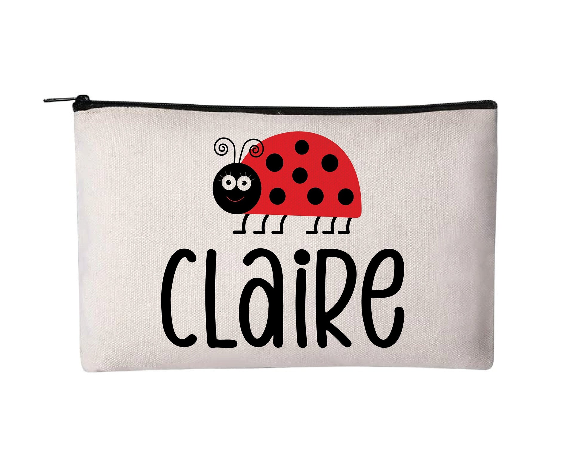 Personalized Lady Bug Pencil Pouch