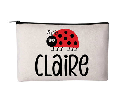 Personalized Lady Bug Pencil Pouch