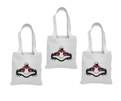 Go Kart Party Favor Bags, Set of 3 Cotton Treat Bags