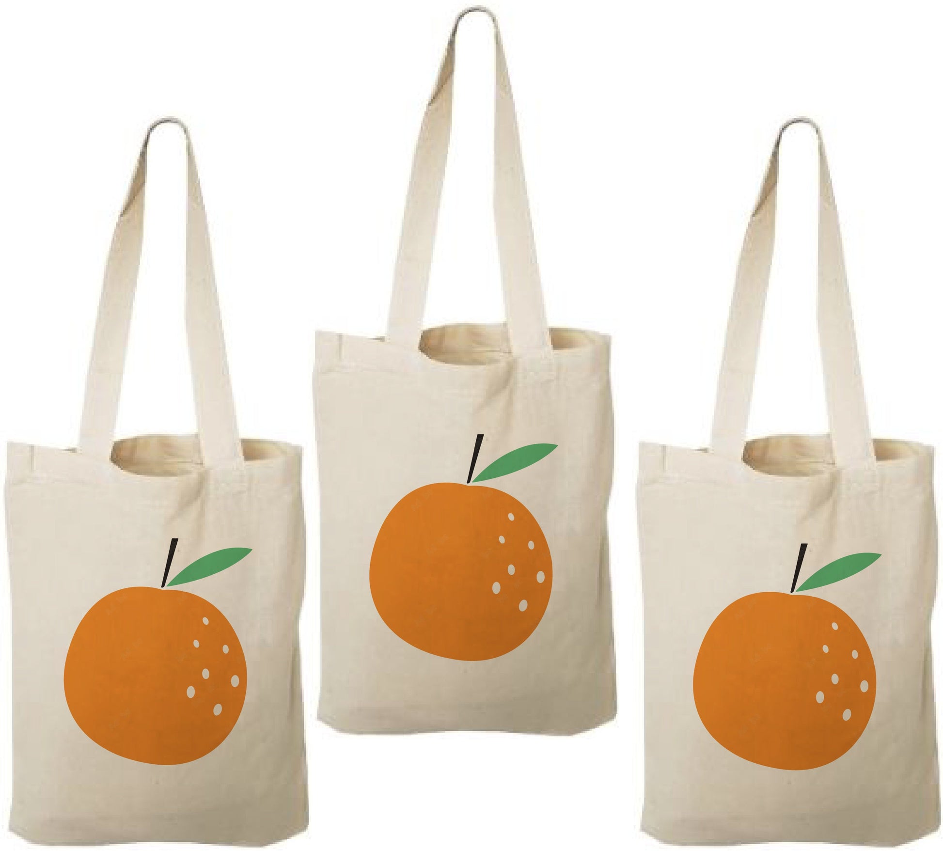Orange Party Favor Bags - Perfect for Orange or Cutie Themed Parties & Events - Set of Three Bags