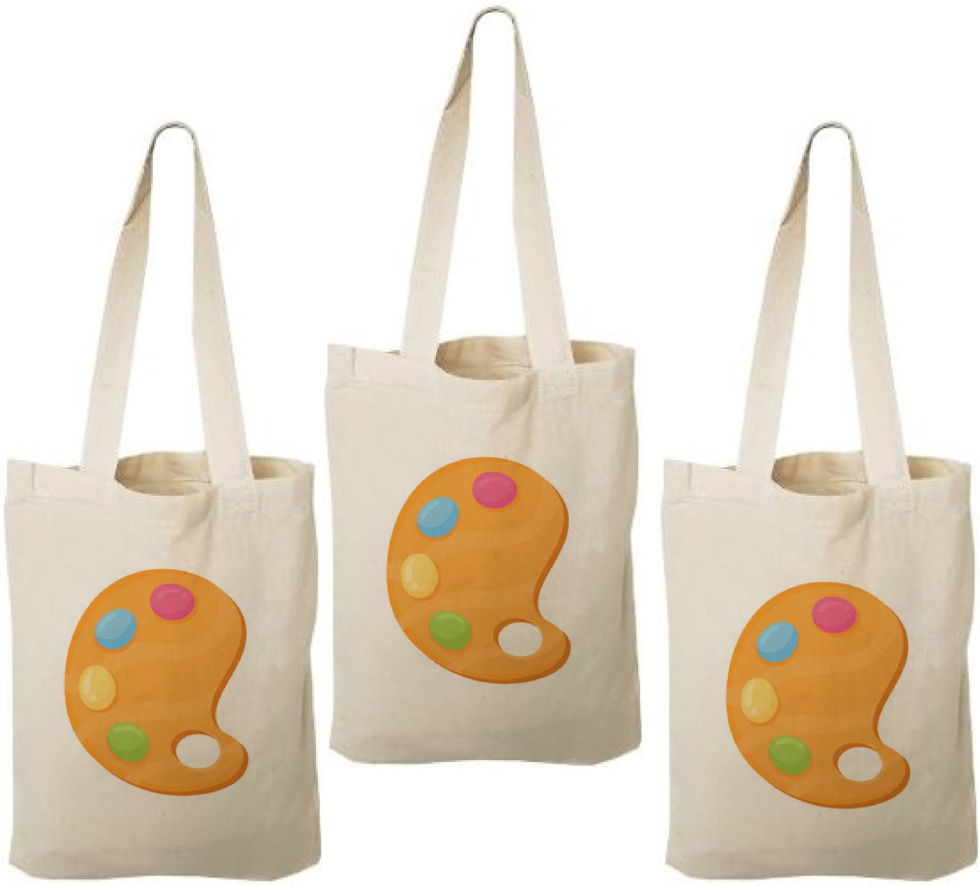 Custom Paint Party Favor Bags - Set of Three Bags