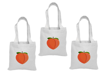 Peach Party Favor Bags - Perfect for Peach Themed Parties & Events! - Set of Three Bags