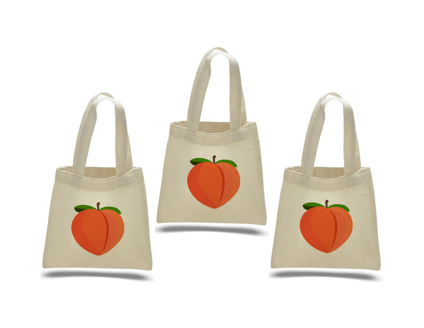 Peach Party Favor Bags - Perfect for Peach Themed Parties & Events! - Set of Three Bags