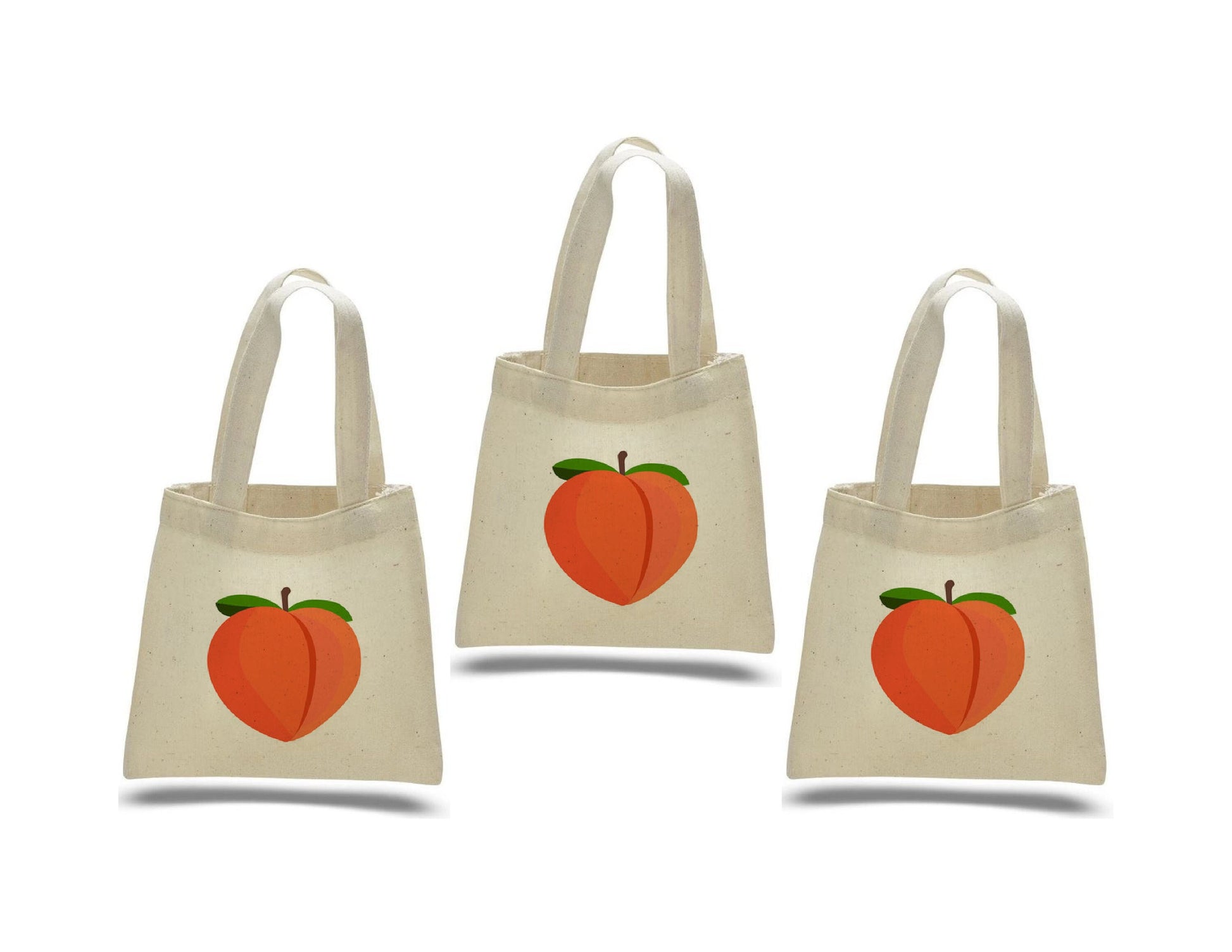 Peach Party Favor Bags - Perfect for Peach Themed Parties & Events! - Set of Three Bags