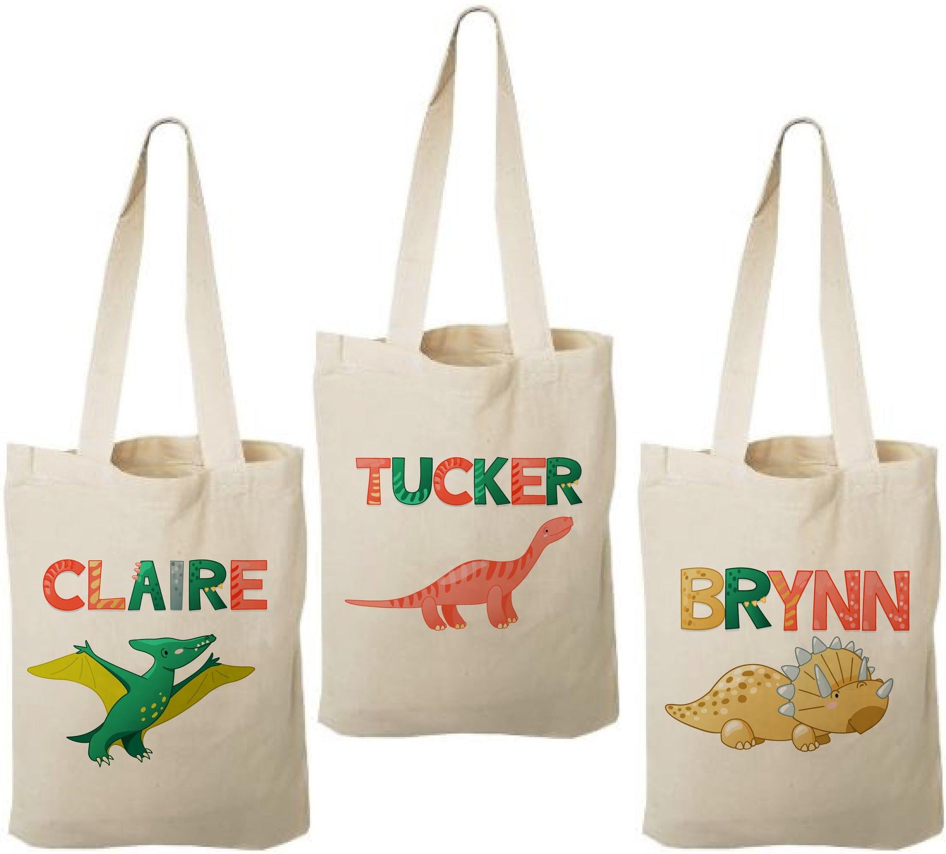 3 Dinosaur Party Favor Bags