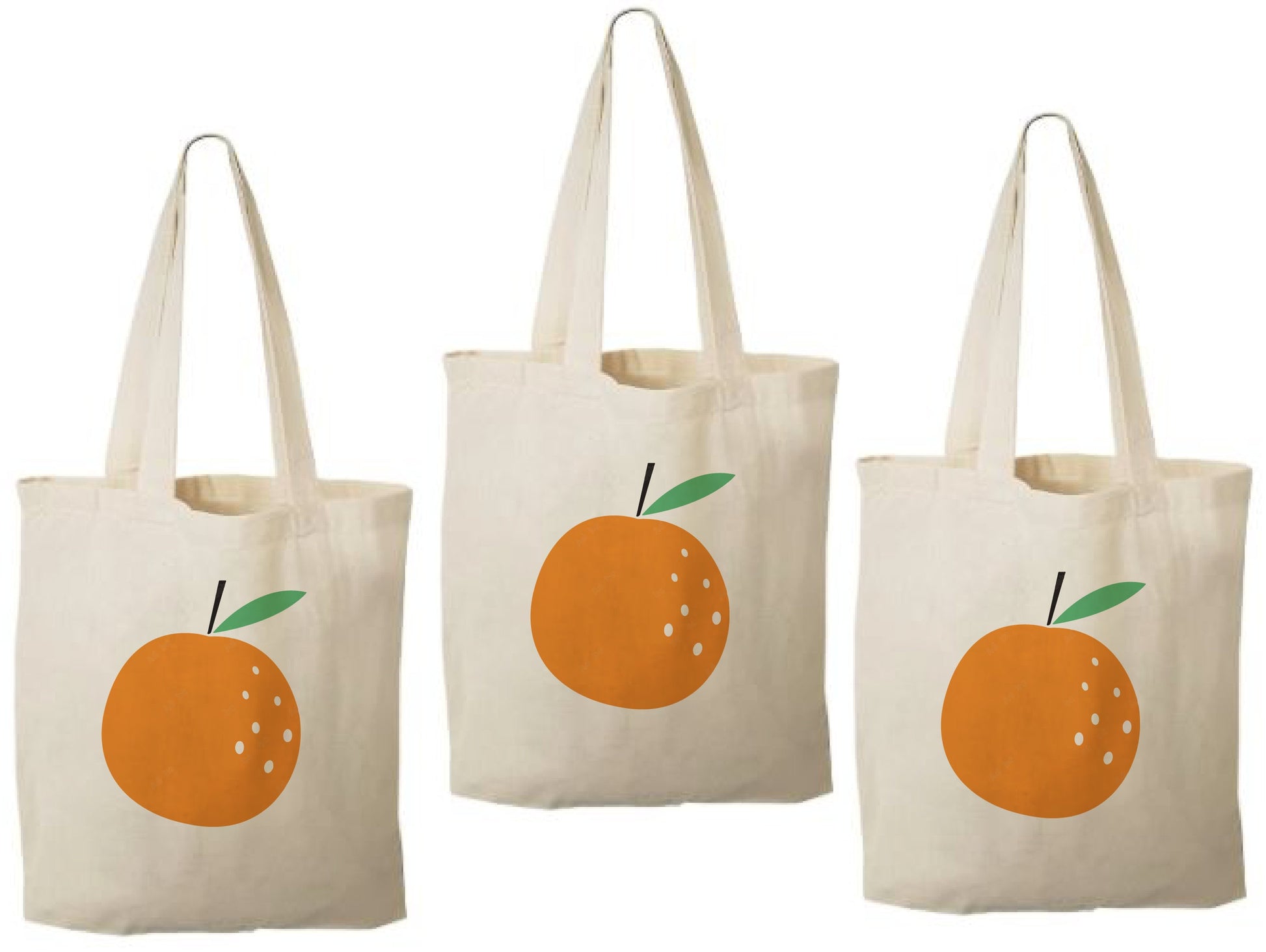 Orange Party Favor Bags - Perfect for Orange or Cutie Themed Parties & Events - Set of Three Bags