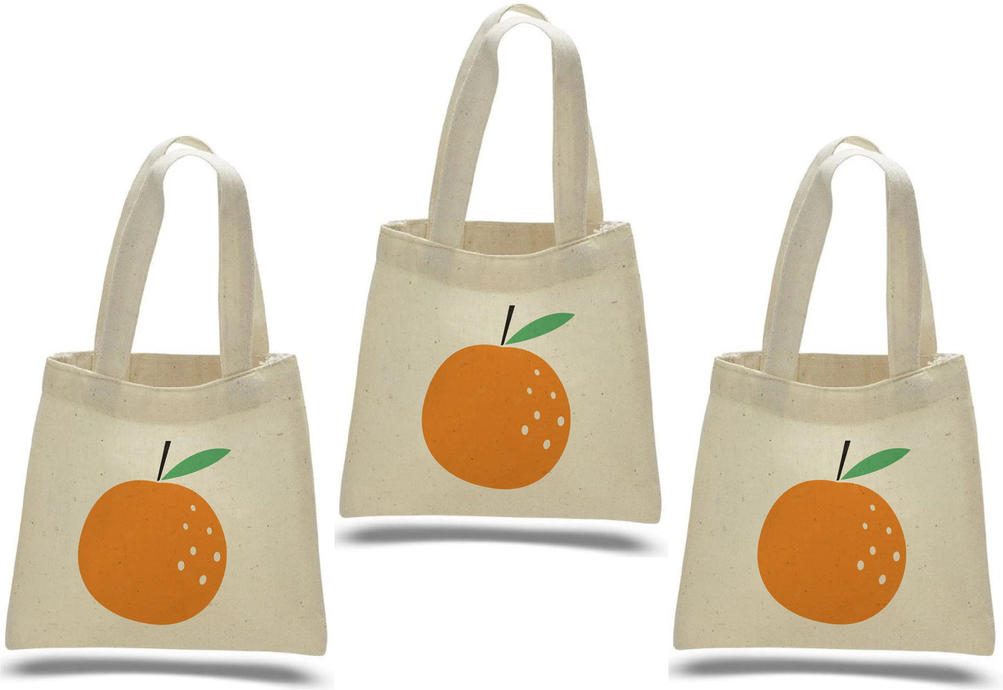 Orange Party Favor Bags - Perfect for Orange or Cutie Themed Parties & Events - Set of Three Bags