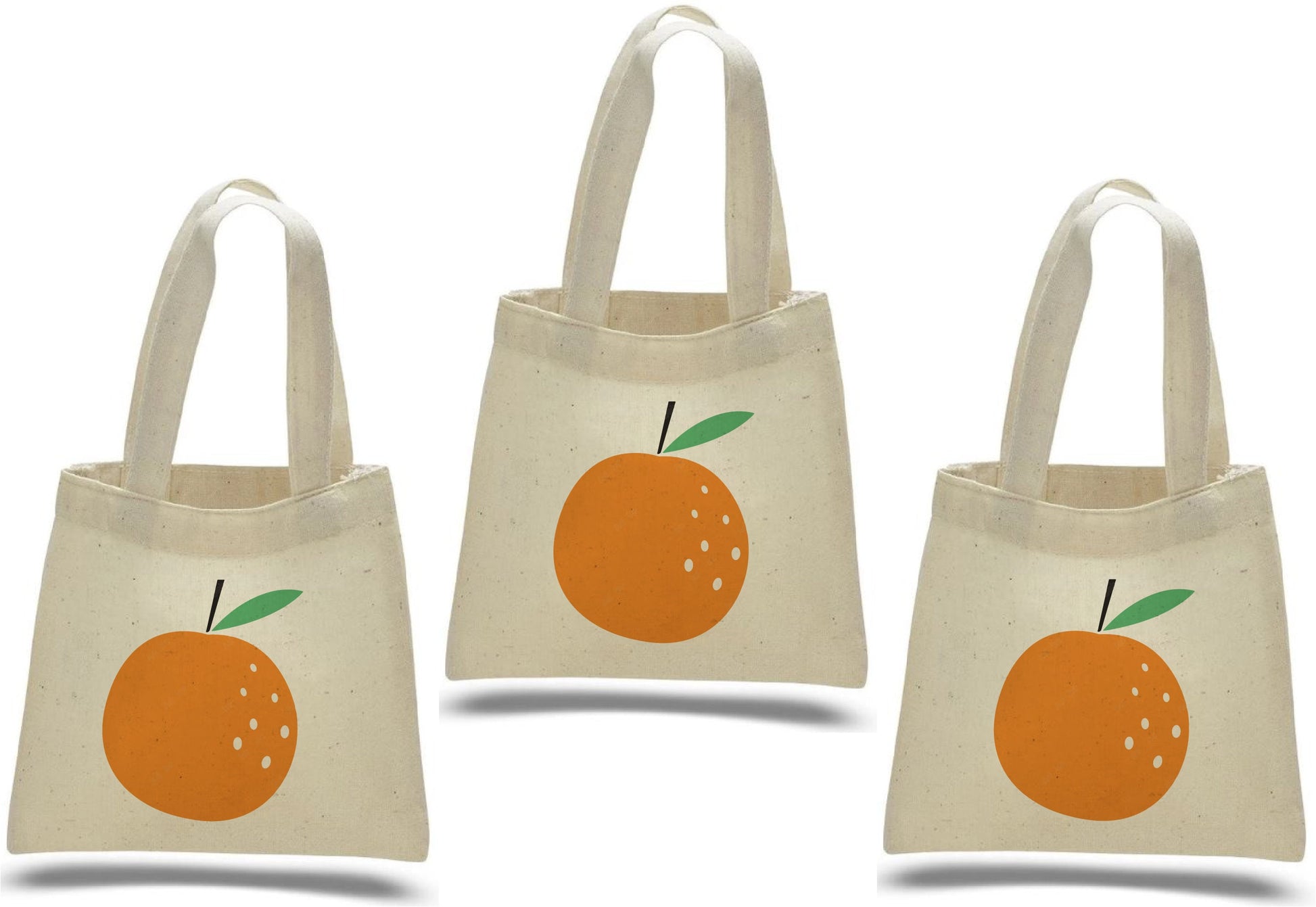 Orange Party Favor Bags - Perfect for Orange or Cutie Themed Parties & Events - Set of Three Bags
