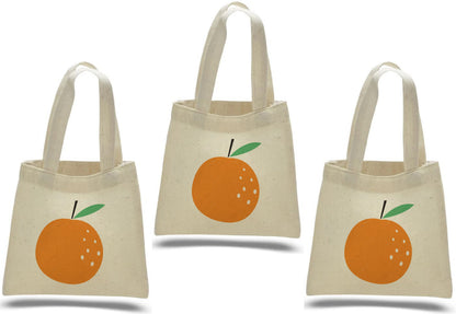 Orange Party Favor Bags - Perfect for Orange or Cutie Themed Parties & Events - Set of Three Bags