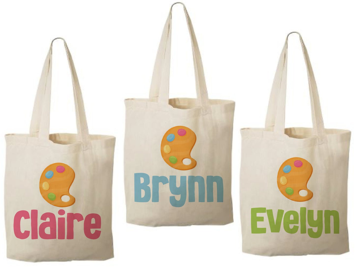 3 Paint Party Favor Bags