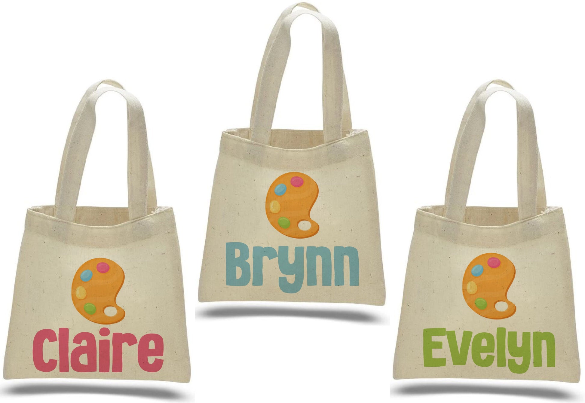 3 Paint Party Favor Bags