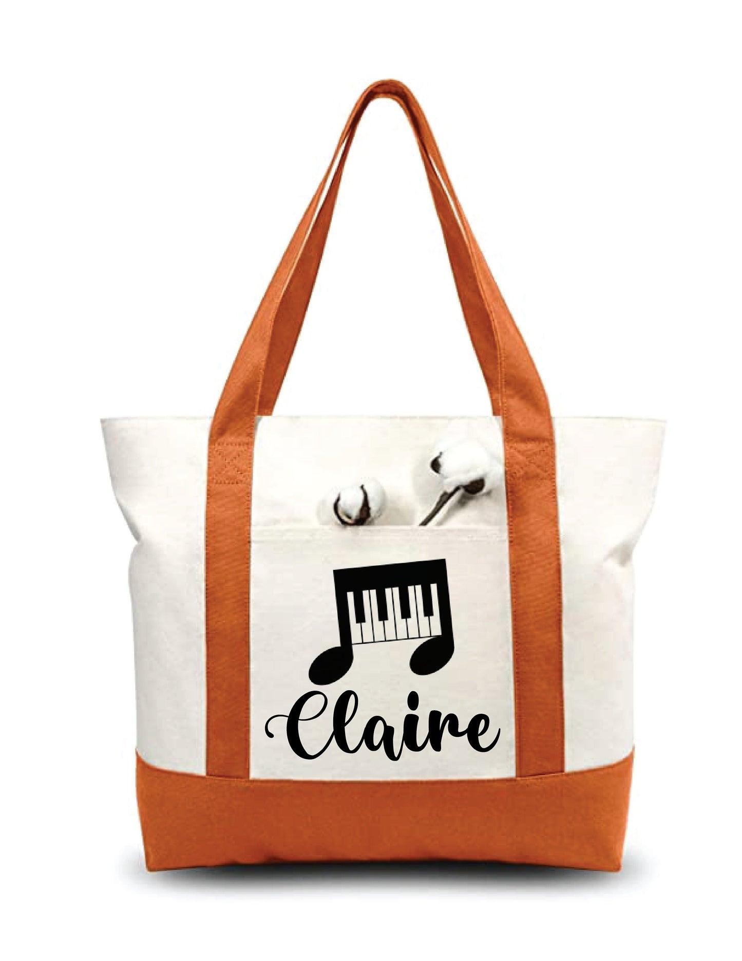 Musician Gift - Personalized Piano Music Tote Bag