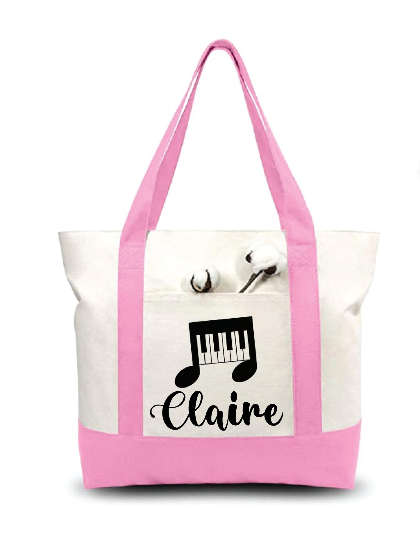 Musician Gift - Personalized Piano Music Tote Bag