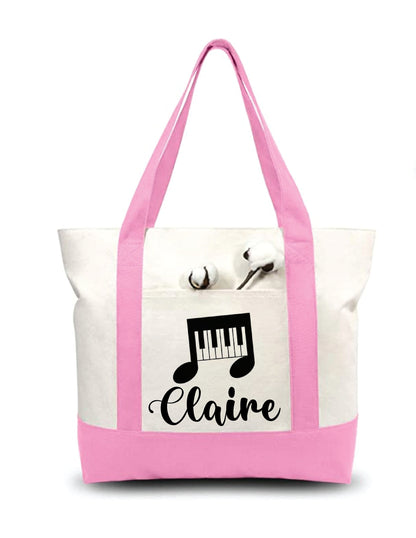 Musician Gift - Personalized Piano Music Tote Bag