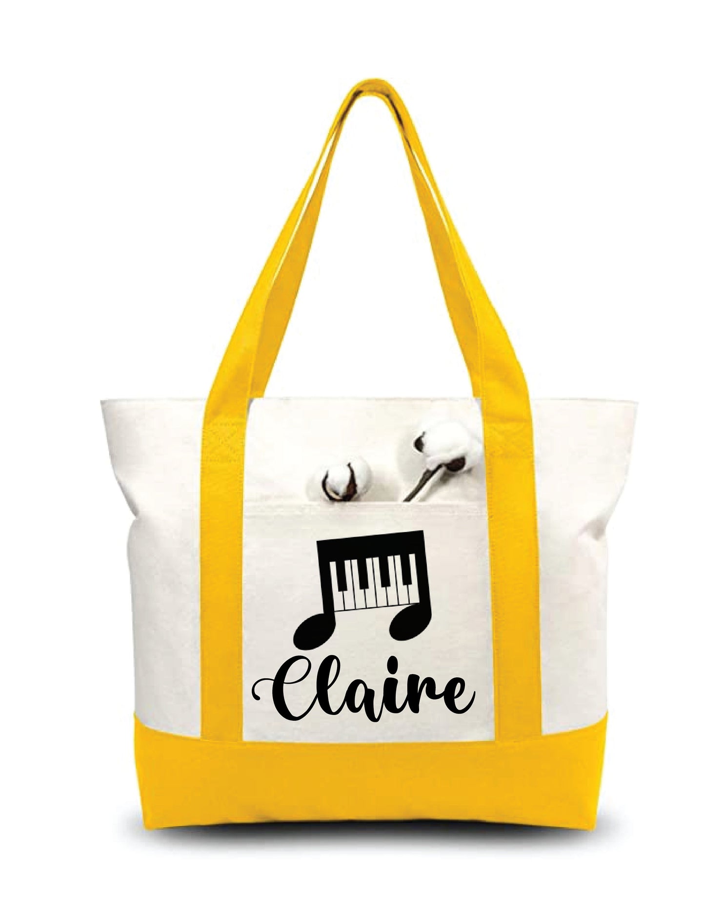 Musician Gift - Personalized Piano Music Tote Bag