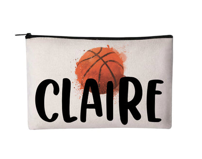 Personalized Basketball Pencil Pouch / School / Makeup Pouch