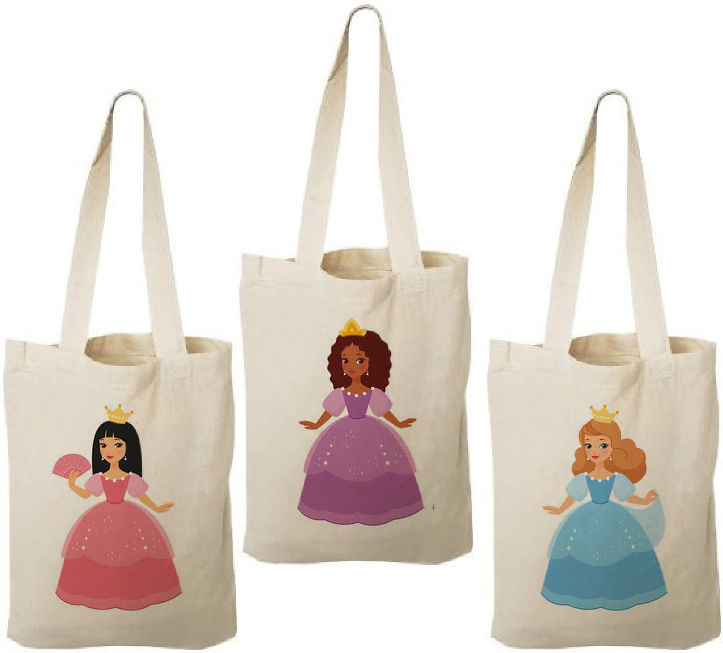 Princess Party Favor Bags - Set of Three Bags