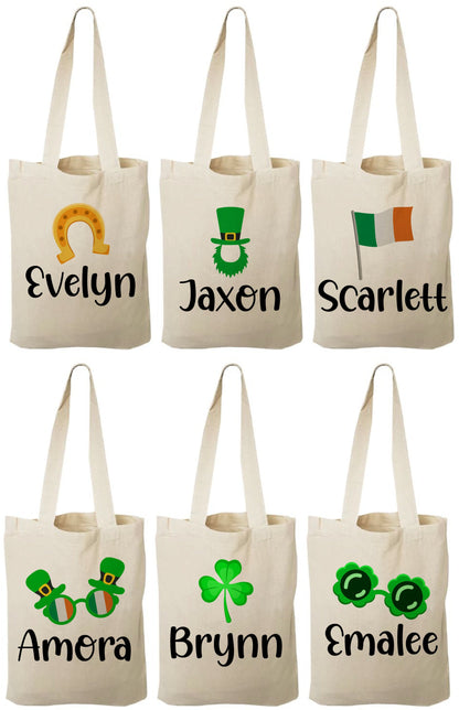Personalized St. Patrick's Day Party Favor Bags - Set of Six Bags