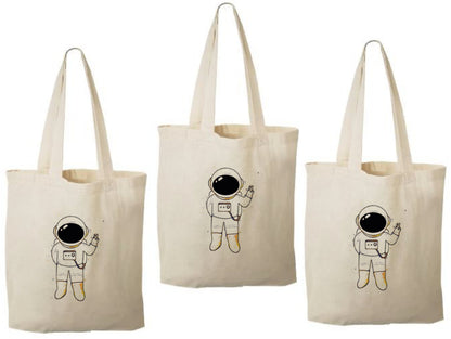 Astronaut Party Favor Bags, Space Goodie Bags - Set of 3