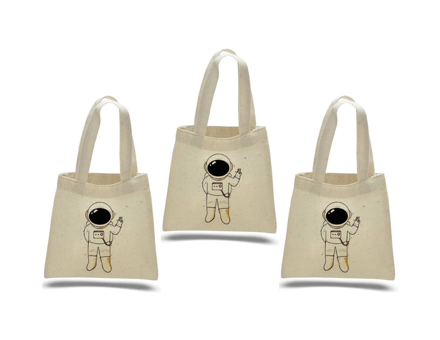 Astronaut Party Favor Bags, Space Goodie Bags - Set of 3