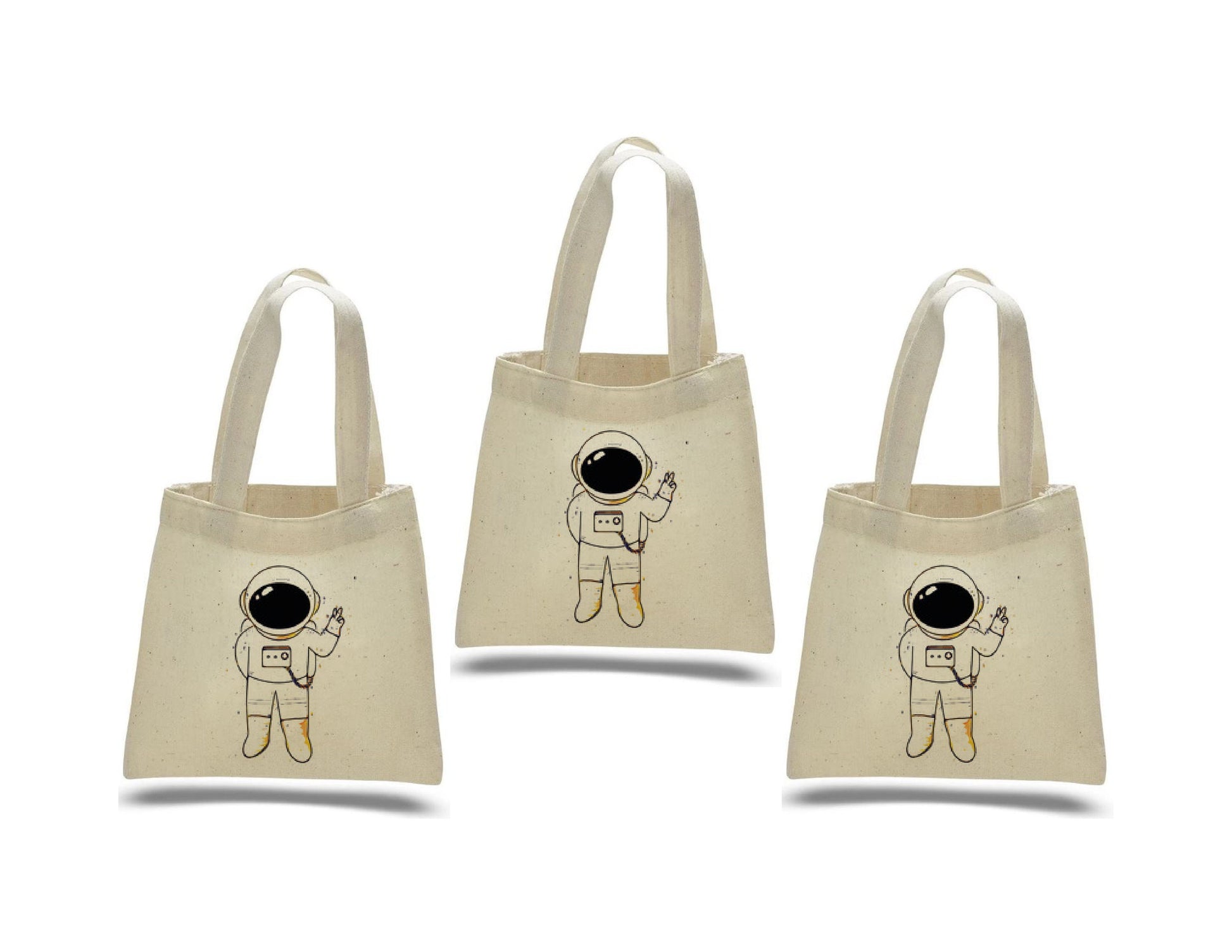 Astronaut Party Favor Bags, Space Goodie Bags - Set of 3