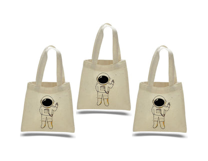 Astronaut Party Favor Bags, Space Goodie Bags - Set of 3