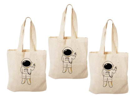 Astronaut Party Favor Bags, Space Goodie Bags - Set of 3
